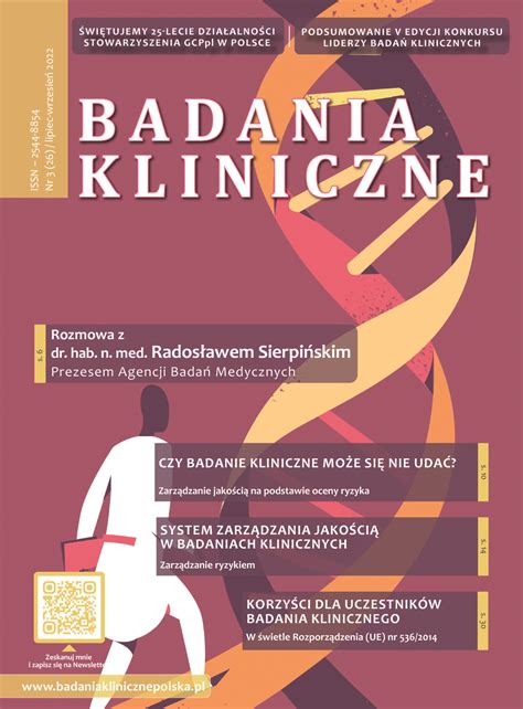 Badania Kliniczne Czasopismo Profesjonalistów Badań Klinicznych