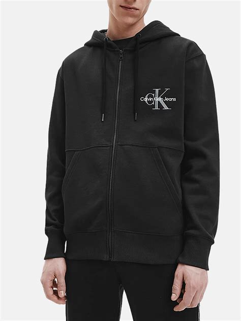 Calvin Klein Jeans Monogram Logo Zip Through Felpe Uomo Nencini Sport