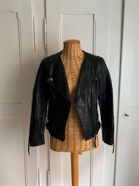 TOPSHOP Lederjacke Schwarz 34 Kaufen Auf Ricardo