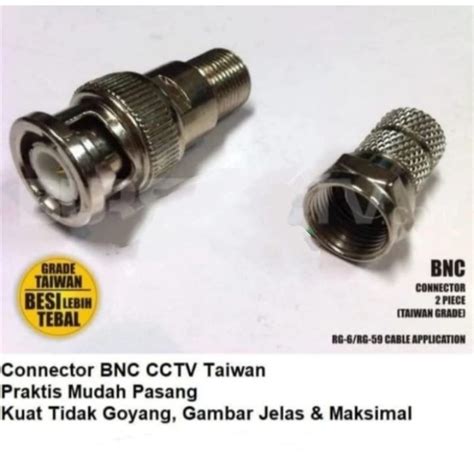 Jual Connector Cctv Rg Rg Bnc Drat Rca Male Female Shopee Indonesia