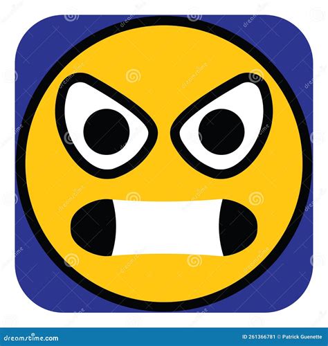 Angry Smiley Emoji Face Annoyed Cute Cartoon Vector Emoticon 10320