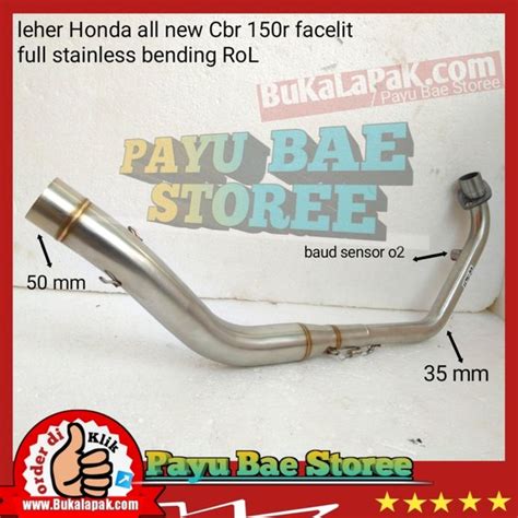 Jual Pipa Leher Knalpot Full Stainless Bending Cbr 150 R Facelift