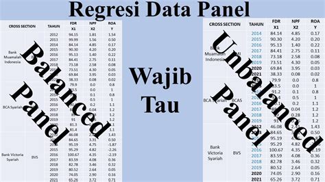 Regresi Data Panel Balanced Panel Dan Unbalanced Panel Youtube