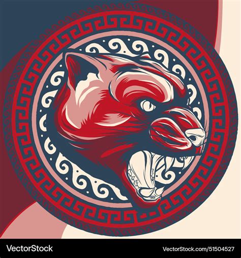 Cougar Panther Head Royalty Free Vector Image Vectorstock