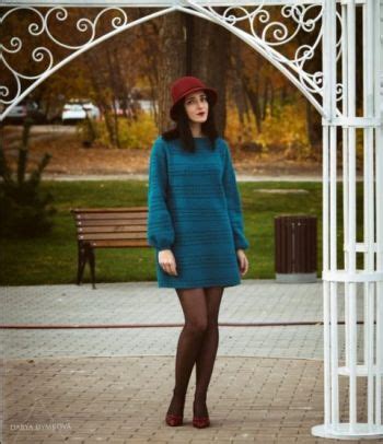 Теплое платье крючком
