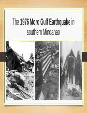 The 1976 Moro Gulf Earthquake in southern Mindanao.pptx - The 1976 Moro Gulf Earthquake in ...