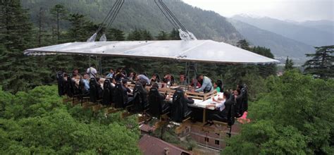 FlyDining 160ft High Hanging Restaurant Thrills Tourists In Manali