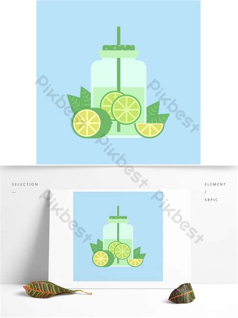 Summer Ice Lemon Tea Illustration PNG Images | PSD Free Download - Pikbest