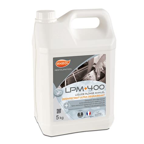 LPM 400 LIQUIDE PLONGE MANUELLE DESINFECTANT ULTRA DEGRAISSANT 5L