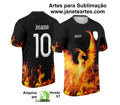 Arte Vetor Camisa Interclasse Modelo Fenix Fogo Janete Artes