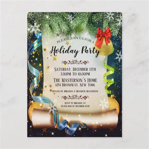 Elegant Winter Wonderland Holiday Party Invitation Zazzle