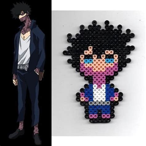 Perler Bead My Hero Academia Villain Dabi Etsy Perler Bead Art