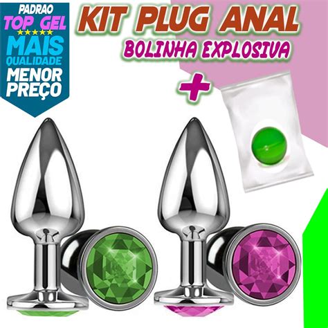 kit produtos sex shop Plug Anal sexy mais Bolinha 2x1 Produtos Eróticos