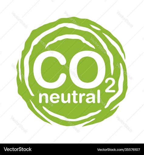 Co Neutraler Sticker Netto Null Carbon Fu Abdruck