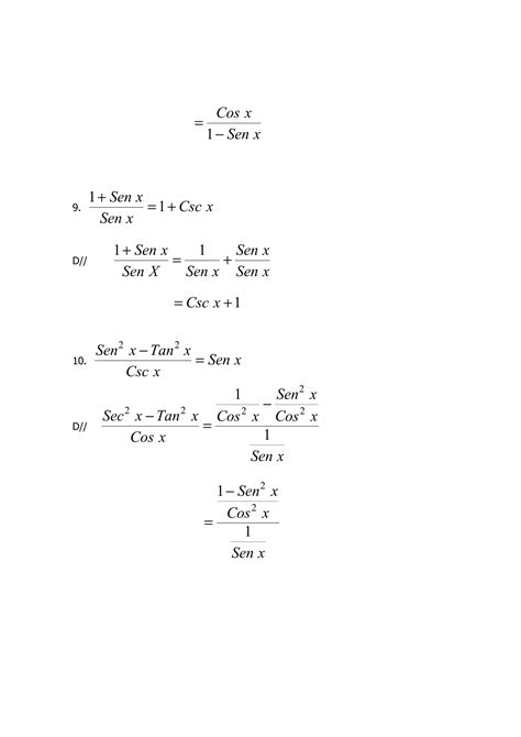 Identidades Trigonometricas Pdf