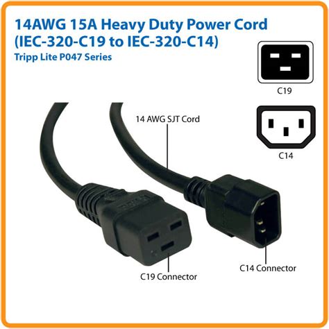 C To C Power Cord Power Adapter Ft Black Tripp Lite