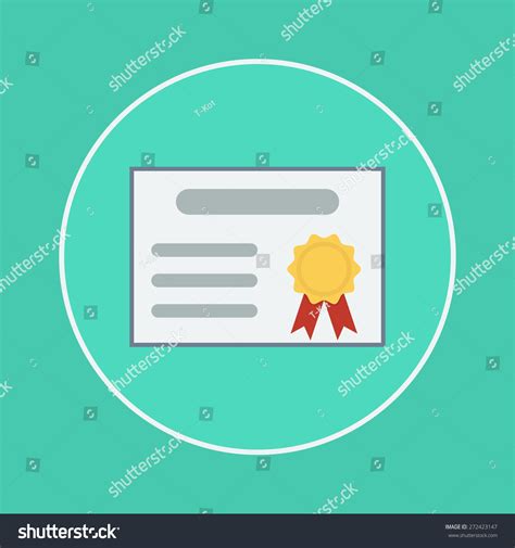 Certificate Icon Stock Vector Royalty Free 272423147 Shutterstock