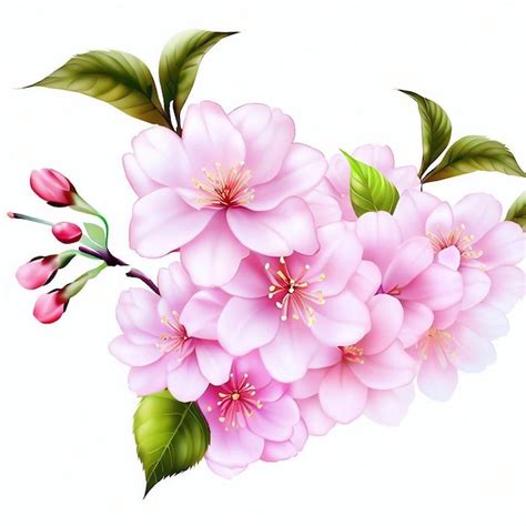 Premium AI Image A Pink Flower With Green Leaves