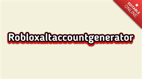 Robloxaltaccountgenerator 3D Rosso Nero Generatore Di Effetti Di Testo