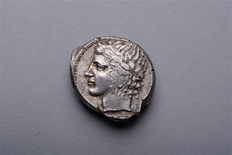 Ancient Greek Silver Tetradrachm Coin from Leontini Sicily - 430 BC