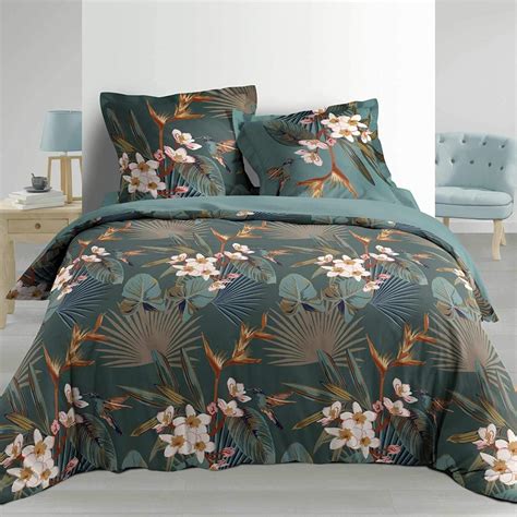 Housse De Couette Percale Fils Katalina Fleurie X Cm Coton