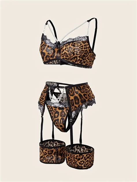 Sexy Delige Lingerie Set Met Ketting En Kant Leo ClassyWear