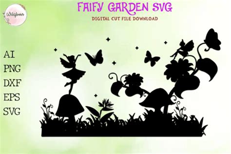 Fairy Garden Svg Cutting File Template Graphic By Wildflowers1994