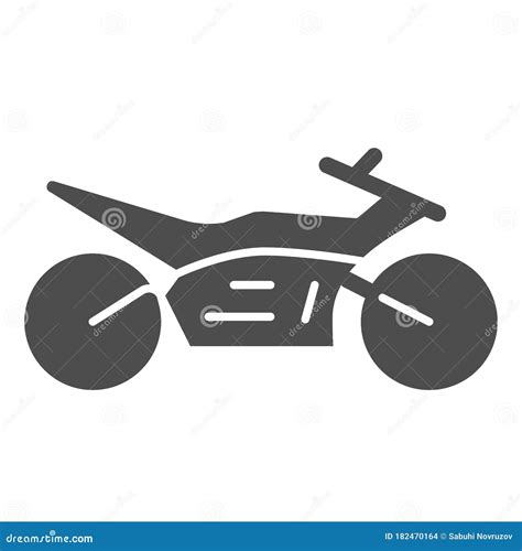 Sportbike Solid Icon, Speed Road Transport Symbol, Motocross Motorbike ...