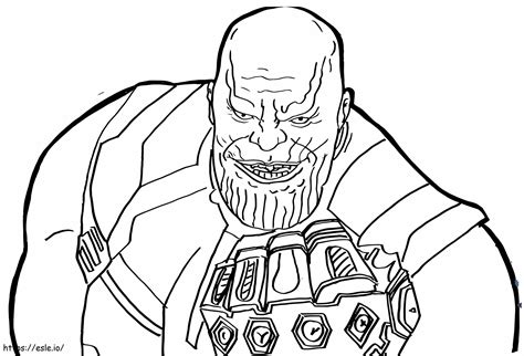 thanos versi   pukulan infinity gauntlet  gambar mewarnai