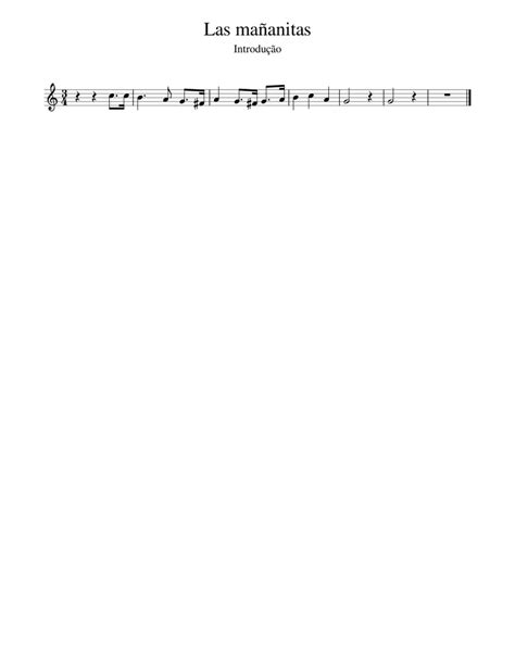 Las Mañanitas Introdução Sheet Music For Piano Solo Easy