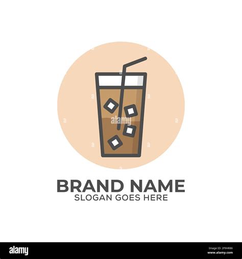 Ice Coffee Logo Icon With Flat Design Can Used Coffee Shop Or Cafe And