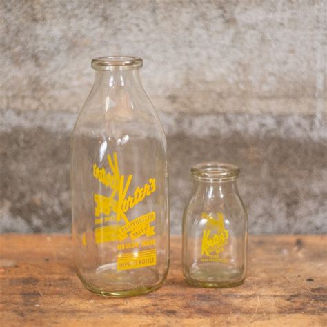 Vintage Milk Bottles Etsy