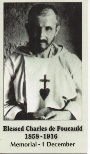 Blessed Charles De Foucauld Paper Prayer Card St Bernard Books