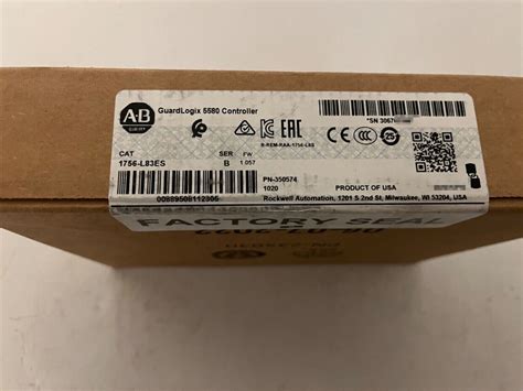 New Allen Bradley 1756 L83ES Guardlogix 5580 Controller Ser B FW 1 057