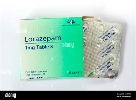 Pack Of Lorazepam 1mg Capsules Stock Photo Alamy