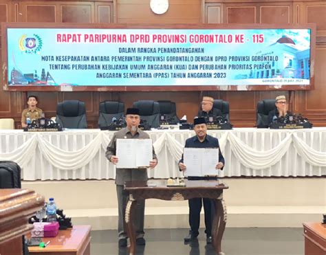 Pemprov Dan DPRD Teken Nota Kesepakatan Tentang Perubahan KUA PPAS 2023