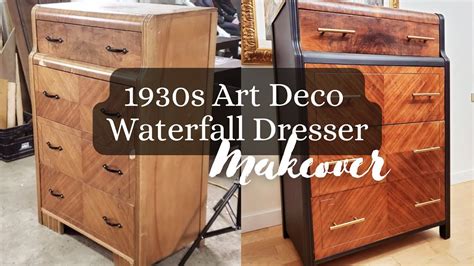 S Art Deco Dresser Restoration Makeover Youtube