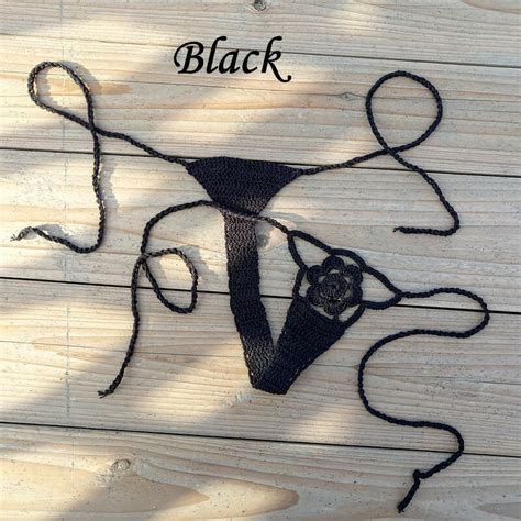 Hand Crochet Sexy Bikini Bottom Thong Boho Women Mini Bikini Sexy G String Ebay