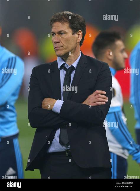 Marseille Manager Rudi Garcia shows his dejection after the final ...