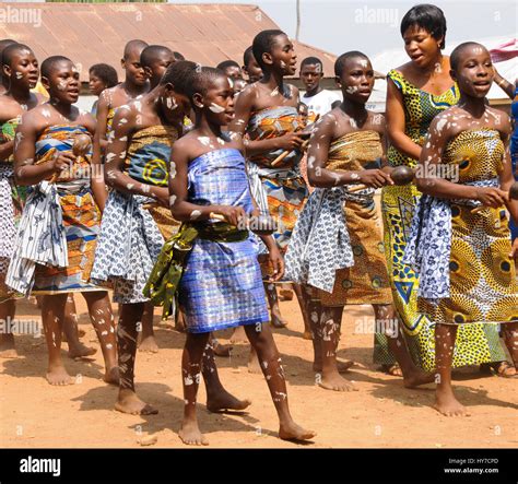 Girls Dance During A Festival In Rural Ghana Stock Photo Alamy