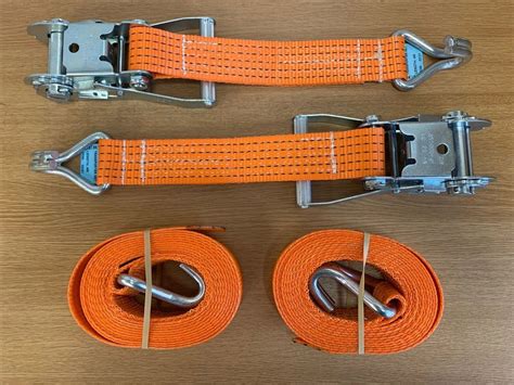 Orange Polyester Cargo Lashing Rachet Belt For Industrial 3 Mtr At Rs