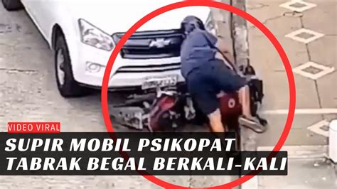 BEGAL DI TABRAK MOBIL BERKALI KALI SAMPAI PINCANG Supir Mobil Ini