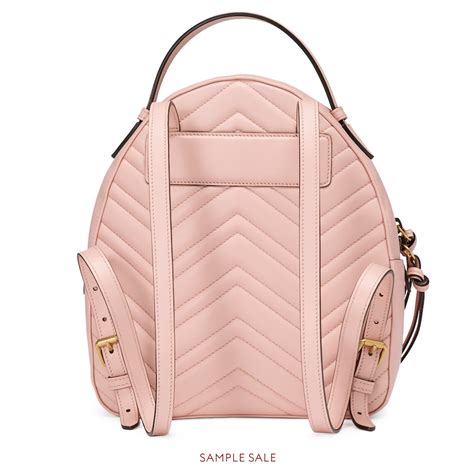 Gg Marmont Quilted Leather Backpack In Light Pink Chevron Leather Gucci Women S Backpacks