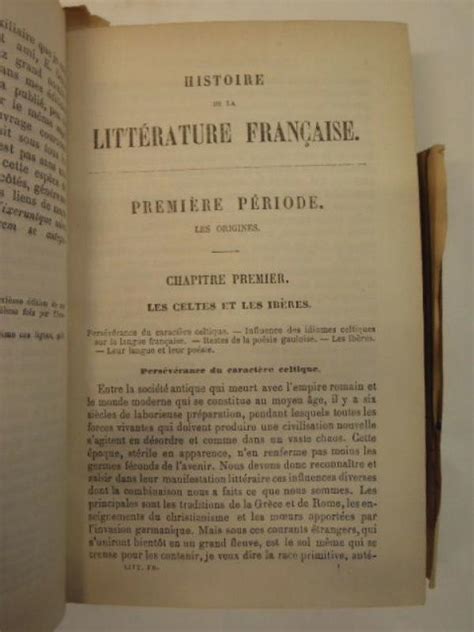 Histoire De La Litt Rature Fran Aise Depuis Ses Origines Jusqu Nos