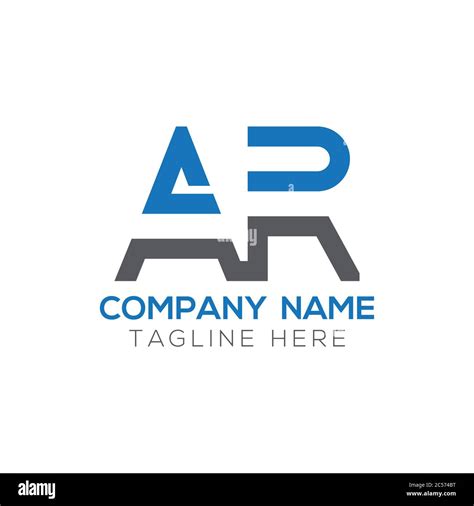 Initial Ar Letter Logo Design Modern Business Typography Vector