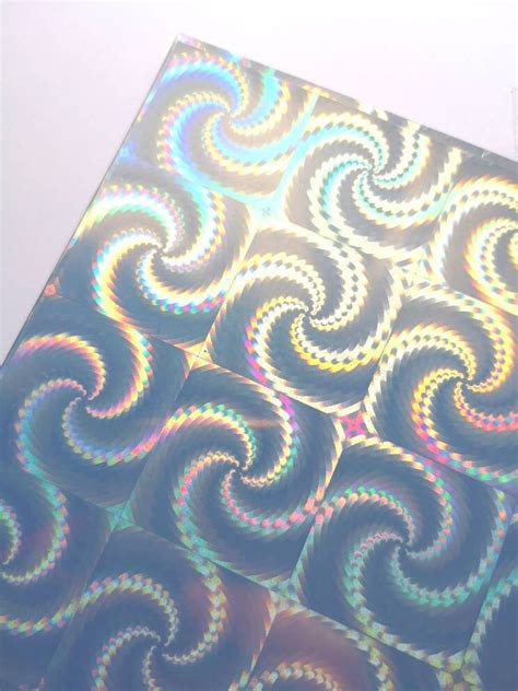 A Inkjet Printable Holographic Sticker Sheets Whirl Etsy