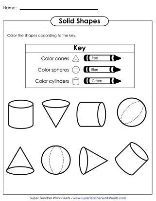 3d Shapes-Solids worksheet | Live Worksheets - Worksheets Library