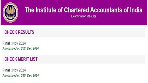 Icai Ca November Final Result Declared At Icai Nic In Heres How