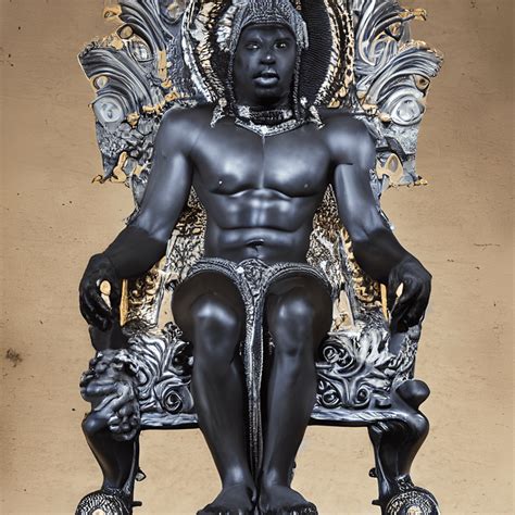 Black God On Throne Graphic · Creative Fabrica