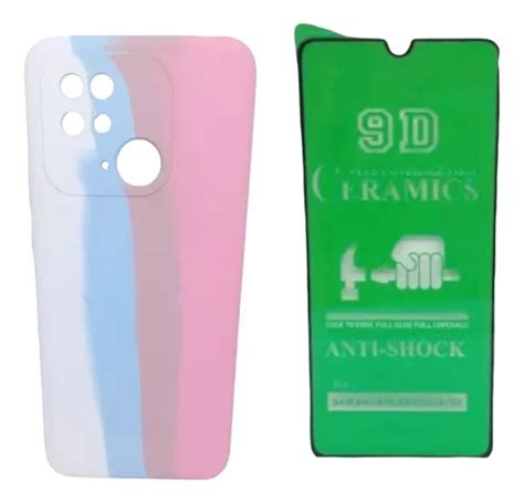 Silicone Case Para Xiaomi Redmi 10c Y Vidrio Ceramico Cuotas sin interés